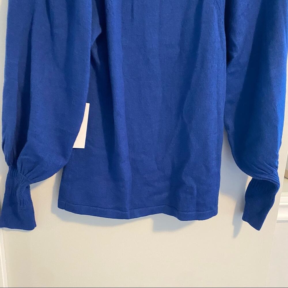 NWT APIECE APART Royal Blue Wool Silk Balloon Sleeve Sweater Small - Picture 10 of 16